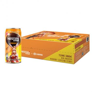 雀巢咖啡(Nescafe) 即饮咖啡 香滑口味 咖啡饮料 原醇香滑 210ml 6罐（包装款式随机）