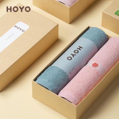HOYO和风长绒棉毛巾两件套
