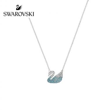 奥地利 SWAROVSKI施华洛世奇 渐变蓝天鹅锁骨项链