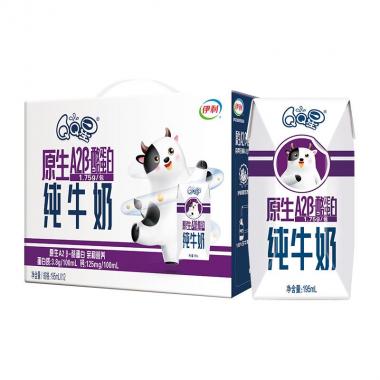 伊利 QQ星原生A2β-酪蛋白纯牛奶195ml*12盒/箱