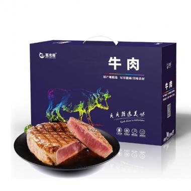 星龙港福牛福气牛排礼盒2000g